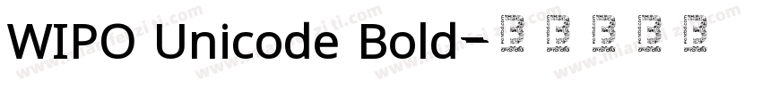 WIPO Unicode Bold字体转换